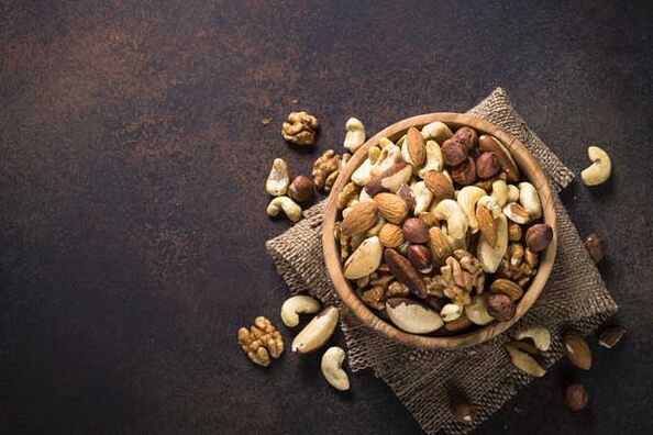 An assortment of nuts in a man's diet will effectively increase potency