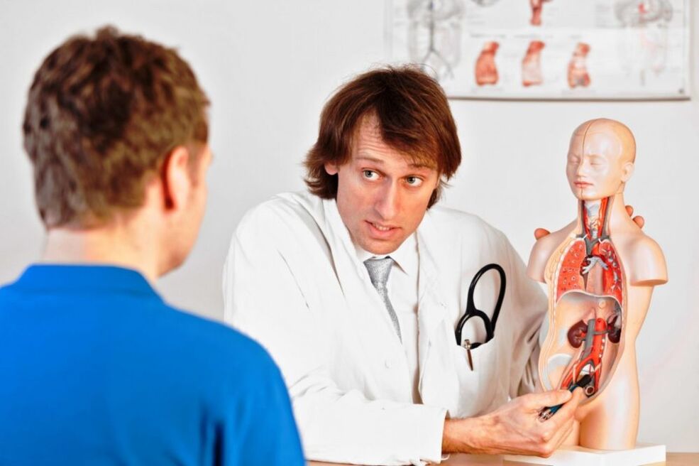The doctor advises the patient about the reasons that inhibit potency